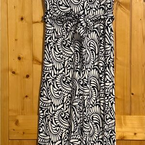 Boden Navy and White Patterned Jumpsuit